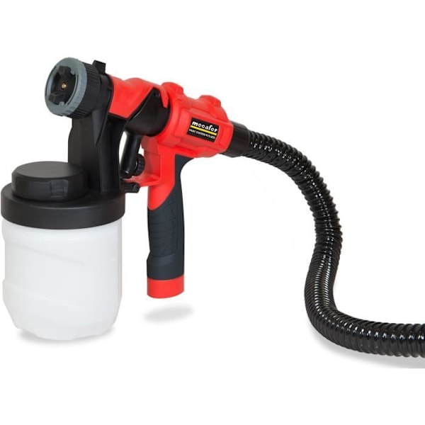 MECAFER HVLP elmålningsstation - 800W - 1100 ml/min - 110 DIN/sek - Lågt tryck röd och svart