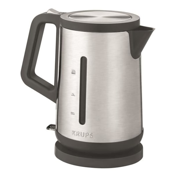 KRUPS Sladdlös vattenkokare i rostfritt stål, 2400 W, Kapacitet 1,7 L, Assisterad locköppning Control Line BW442D10