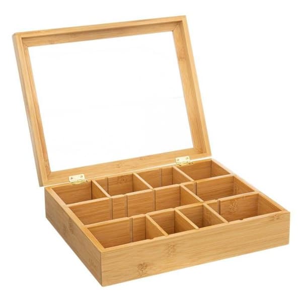 Teask med 12 fack i bambu - 5 five simply smart beige