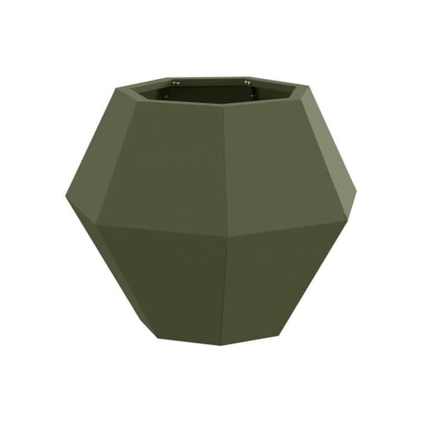 Planteringslåda i stål - vidaXL - Olivgrön - 50x50x40 cm - Rektangulär design - Utomhusbruk