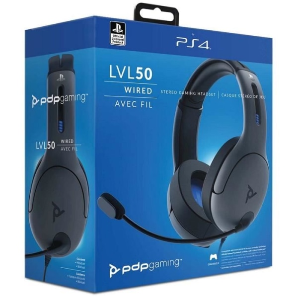 PDP Level 50 Grey Headset för PS4