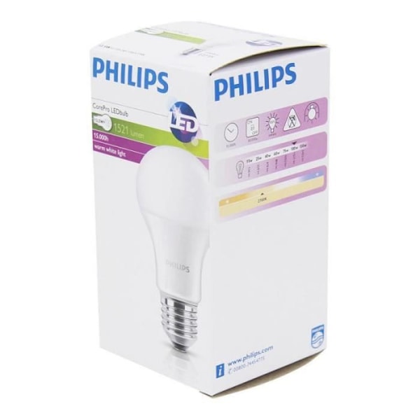 Philips Corepro E27 13W (=100W) 1521lm 2700K LED-lampa - Varmvit - Ej dimbar