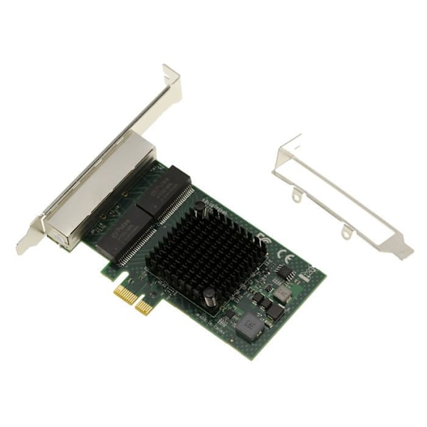 PCIe x1 nätverkskontrollkort 4 RJ45-portar QUAD LAN GIGABIT ethernet 10 100 1000Mb 1G - BroadCom BCM5719 - Låg och hög profil