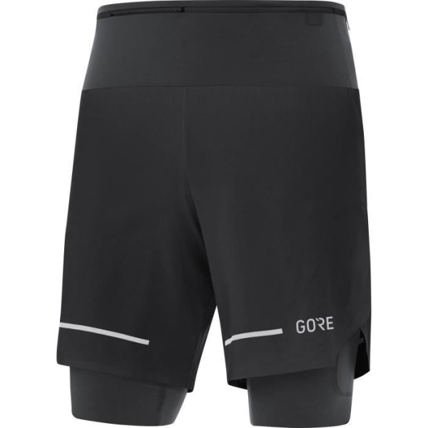 Gore Ultimate 2in1-shorts - Herr - Löpning - Svart - XL - Andas - Stretchig - Reflekterande Svart M