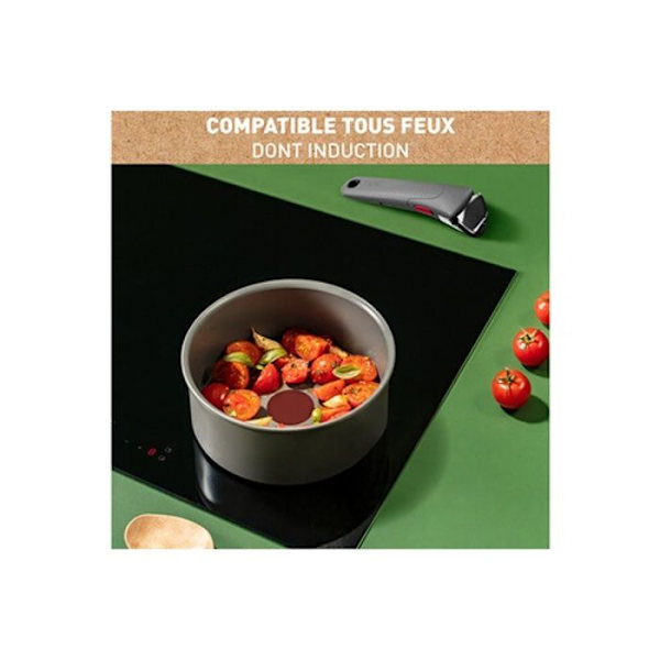 Gratängform - Tefal - Ingenio Renew L2603002 - 20 cm - Grå - Non-stick keramik Grå