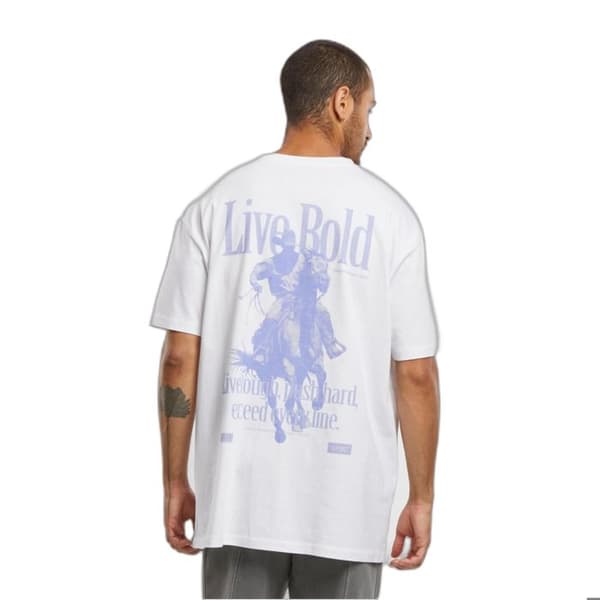 T-shirt oversize Mister Tee Live Bold vit XL