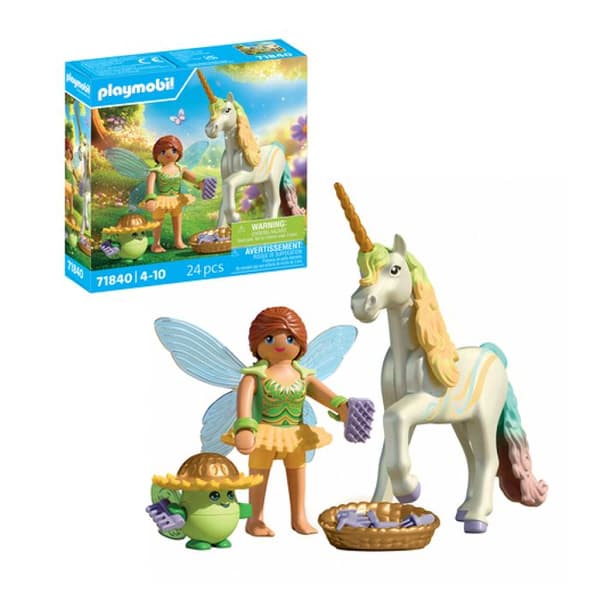 71840 Regnbågsblomma unicorn med fe Regnbåge