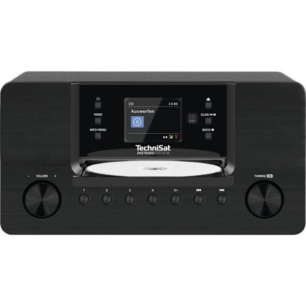 Radio-CD-spelare - TechniSat - DIGITRADIO 570 - DAB+ - FM - Internet svart