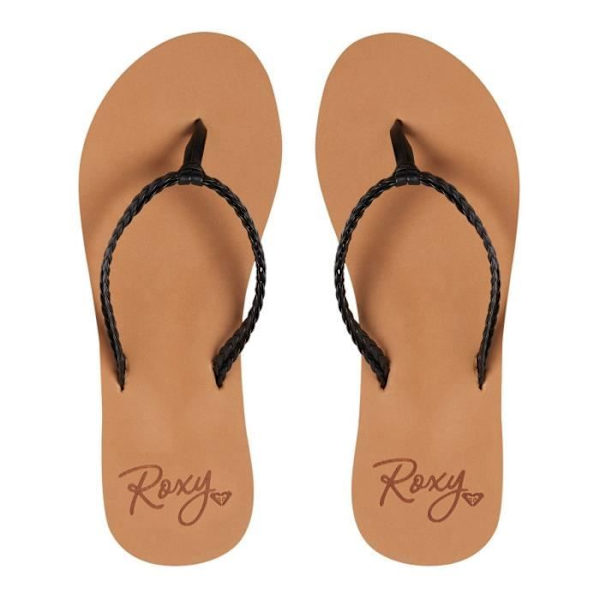 Flip Flops för kvinnor - Roxy - Costas - Remmar i syntetiskt läder - Svarta Svart 36