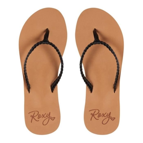 Flip Flops för kvinnor - Roxy - Costas - Remmar i syntetiskt läder - Svarta Svart 37