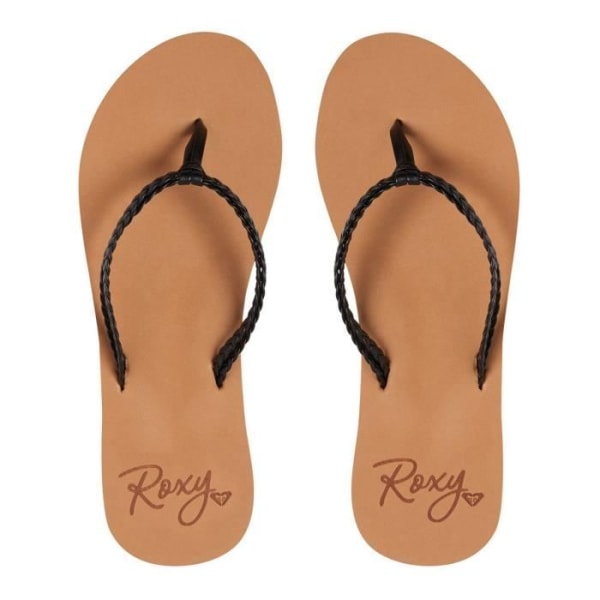 Flip Flops för kvinnor - Roxy - Costas - Remmar i syntetiskt läder - Svarta Svart 39