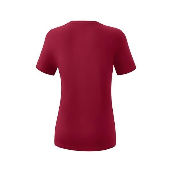 ERIMA Teamsport dam t-shirt - vinröd - Multisport - Vuxen - Broderad logotyp - Mjuk bomullskomposition Bordeaux 46