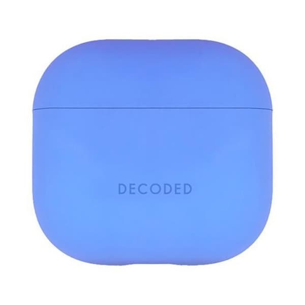 Skydd för AirPods 4 - Decoded - Stötsäker silikon - LED-indikator - Blå - Optimalt skydd Blå