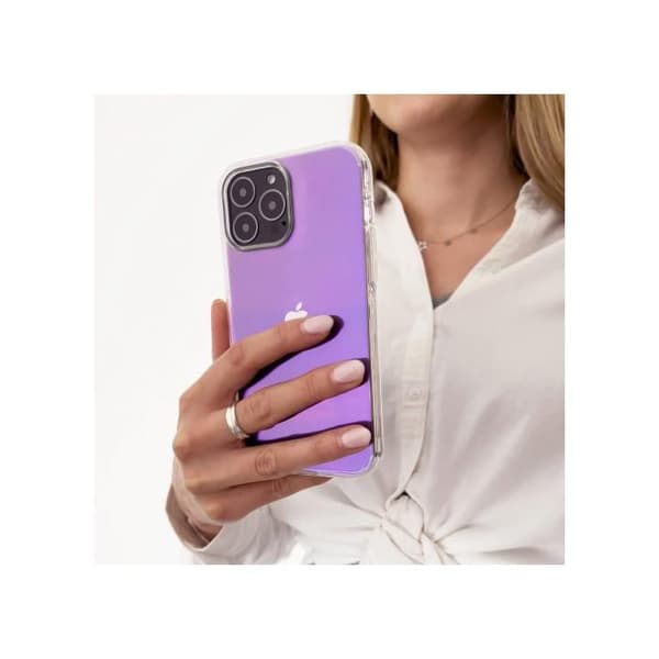 Coque Hurtel Aurora För Iphone 13 Pro I Transparent Gel Violett