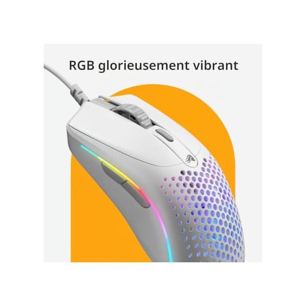 Souris Gaming - GLORIOUS - Modell O 2 Mini - Ultra lätt 49g - Sensor 26000 dpi - 6 programmerbara knappar Vit