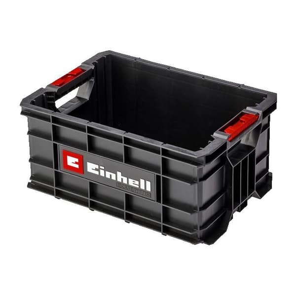 Einhell Transportlåda E-Case (90 kg max, E-Case-serien från Einhell, stapelbar, låsbar) röd och svart