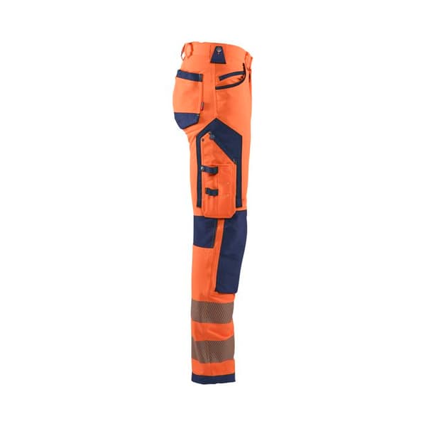Blaklader Hivis Stretch Arbetsbyxor orange/marin 46
