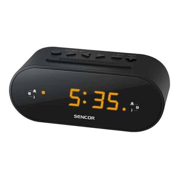 Sencor SRC 1100 B Klockradio - Digital FM-radiomottagare - 2 inbyggda högtalare - Svart