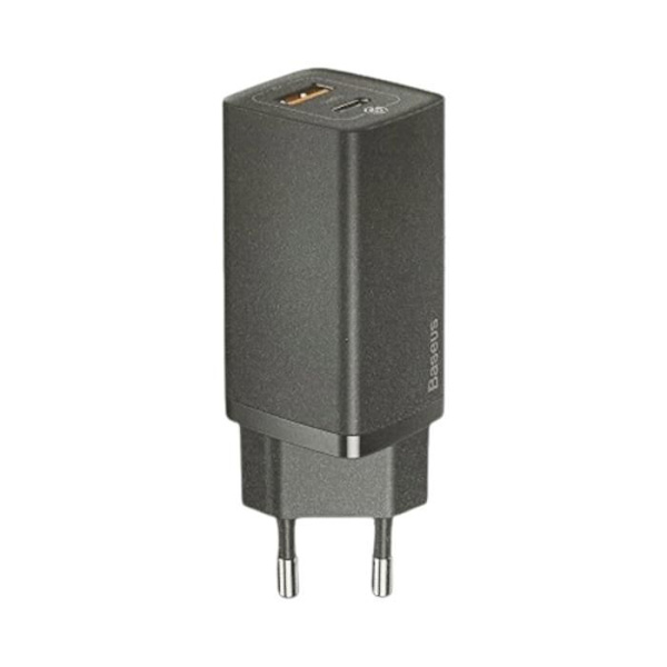 Snabbladdare - BASEUS - GAN 2 Lite - 65W - Europeisk version - Svart färg Svart