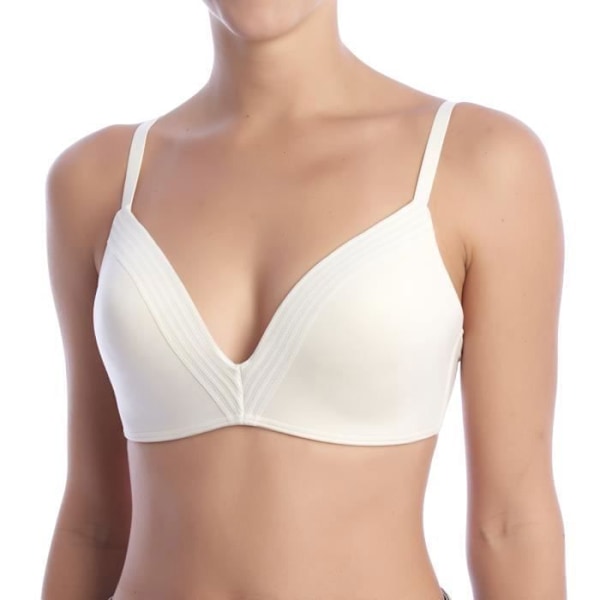 Memory foam-bh - Wow Embrace - 10198128 - Utan byglar - Djup urringning - Meshdetaljer Grädde 95C