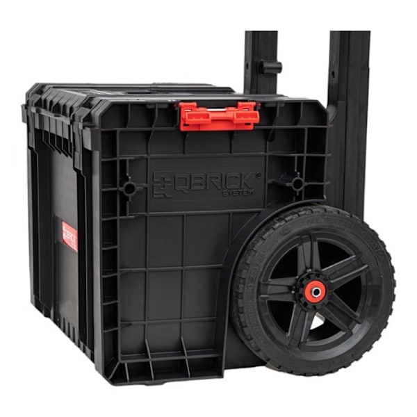 Caisse Mobil på Hjul - Qbrick System - PRO Cart 2.0 Plus - Stapelbar - IP54 - Teleskophandtag