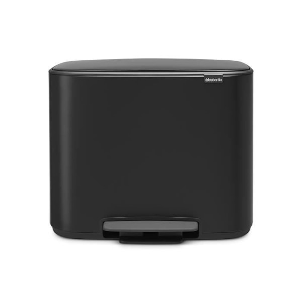 BRABANTIA Pedalbehållare Bo - 11 + 23 L - Matt svart Matte svart
