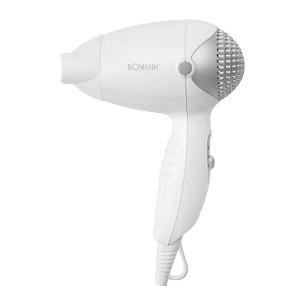 Hårfön - Bomann - HT 8002 CB - 1200W - 2 temperaturinställningar - Vit/ svart vit svart