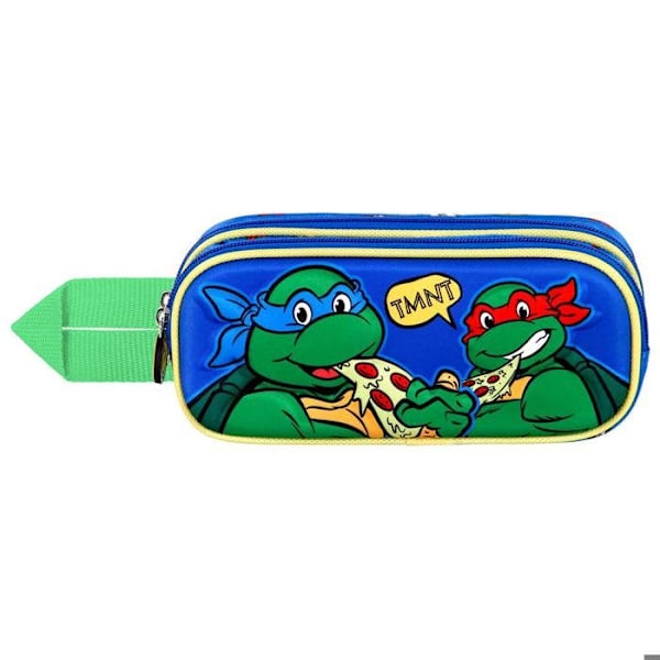 Trousse Dubbel 3D - Ninja Sköldpaddor Kompisar - Grön - One Size Grön