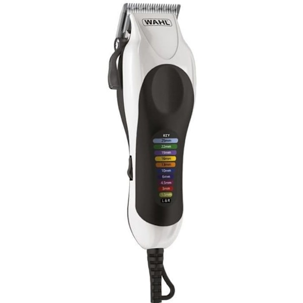 Hårklippare - WAHL - Color Pro Plus - Precisionsblad - Färgkodade guidekammar Svart