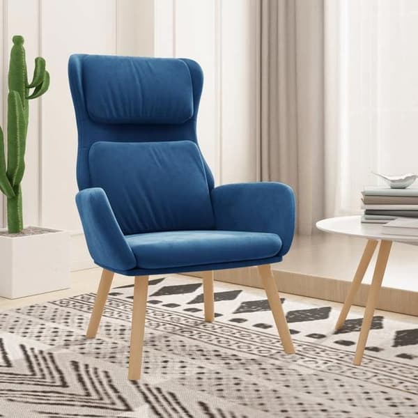 vidaXL avkopplingsstol Blue Velvet 341361
