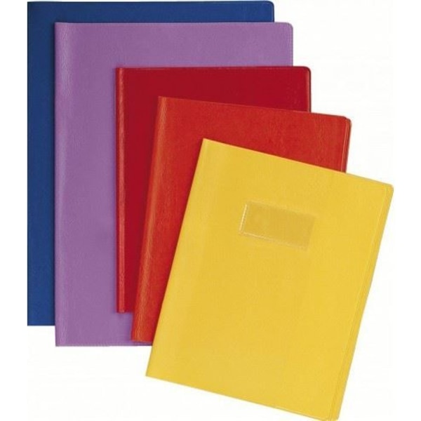Notebook-omslag i läderkorn 20/100:e 21x29,7 blå...