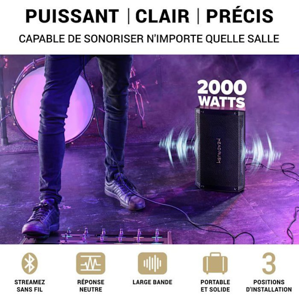 Aktivförstärkare - HeadRush - FRFR108MK2 - 2000W - Bluetooth - Högtalare 8''