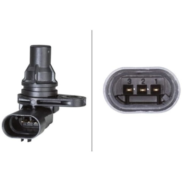 Sensor - HELLA - 6PU 009 121-321 - Svart - 3-polig - Kamaxel Svart
