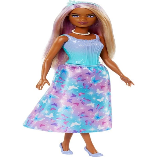 Docka Mattel - 621787 - Prinsessdocka Barbie, blå och lila klänning