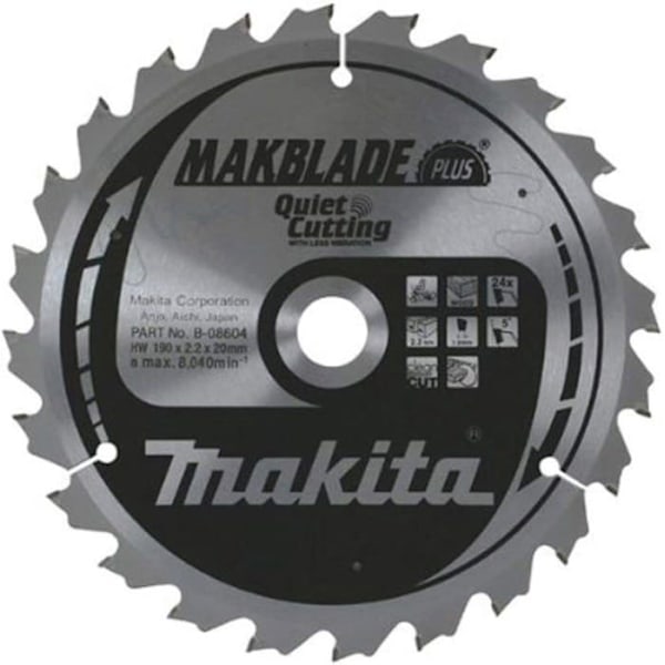 Makita skärblad - D-46408 - 260 x 60T X 30 TCT sågblad - Flerfärgad