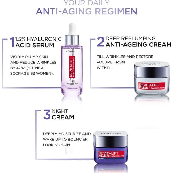 L'ORÉAL PARIS Revitalift Filler Nattkräm 50 ml