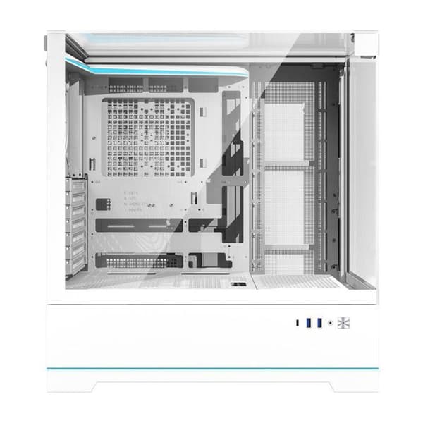 Central enhet endast - mini pc Darkflash Datorlåda utan fläkt DY450 (vit)