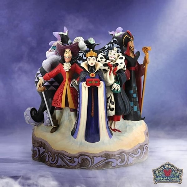 Enesco Jim Shore Figurine Disney Skurkar, skulpterade av hjärta, Flerfärgad, 24 cm