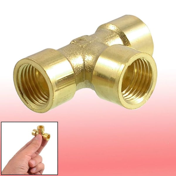 Rör - KÄLLKARTA - Slangkoppling - 1/4" PT - Mässing - T-form mässing pläterad