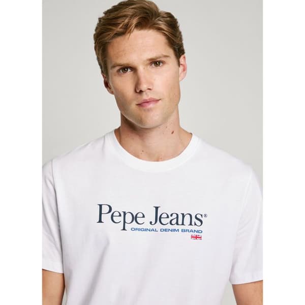 T-shirt Pepe Jeans Albert vit jag