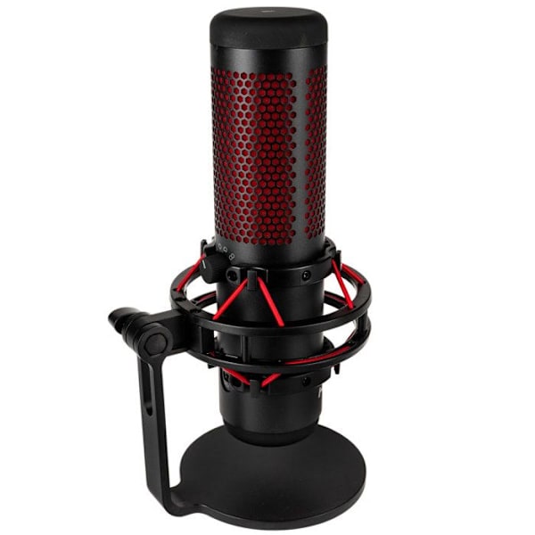 Mikrofon Gaming - HyperX - QuadCast - Svart - Popfilter - 4 riktningar Svart