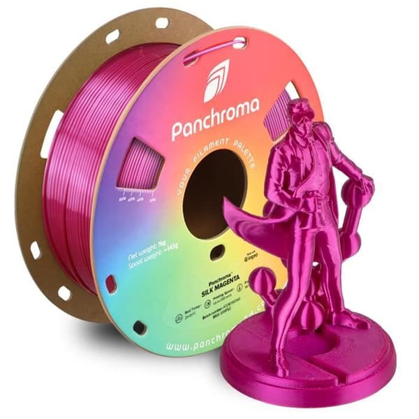 3D-utskriftsfilament - POLYMAKER - PolyTerra PLA - Silk Magenta - Bioplast - Lätt att använda