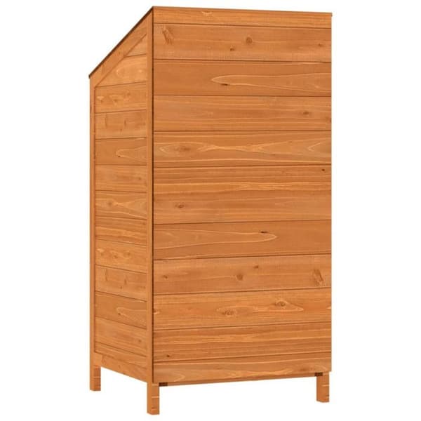 vidaXL Trädgårdsbod Brun 55x52x112 cm Solid granträ 152181 kastanj