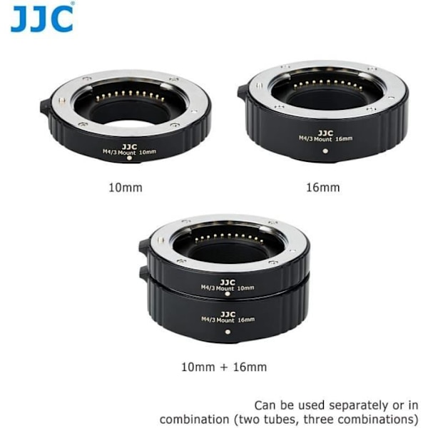 Automatisk Makrotub - JJC - 2-delad - 10mm och 16mm - Kompatibel med MFT