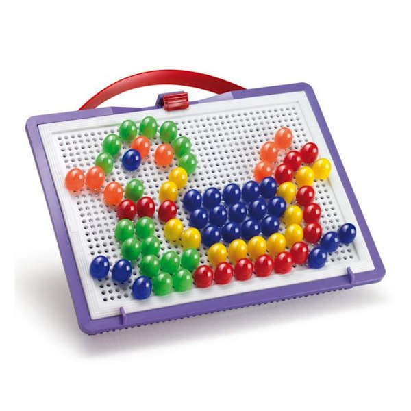 Quercetti Fantacolor Portable Mosaic Set - 100 naglar - Kreativa hobbyer för barn
