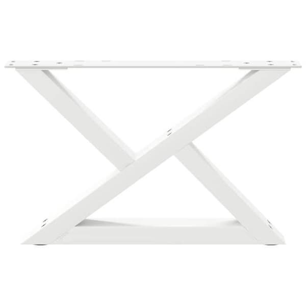 vidaXL Bordsstöd för soffbord 2 delar Vit 50 x (30-31,3) cm Stål 4012685