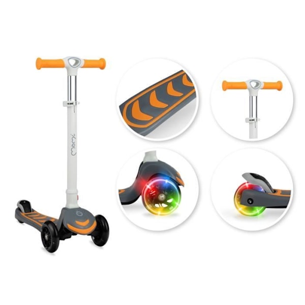 MoMi VIVIO - BeBe skoter - 3 hjul - led - abec7 - flexbreak - Orange orange