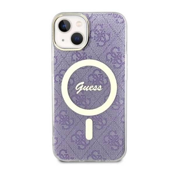 Guess 4G MagSafe - Fodral för iPhone 14 Plus (lila) - 3666339127206