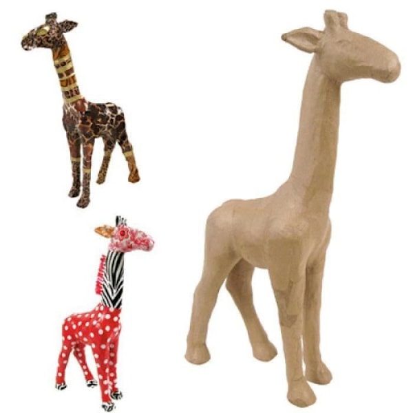 Pappersmachégiraff - DECOPATCH - 56 cm - Vit - Vuxen - Unisex Vit