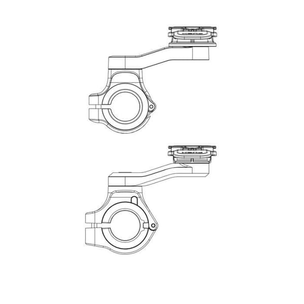 Smartphonehållare - QUAD LOCK - PRO - Styrefäste - Säker montering - Svart plast CN